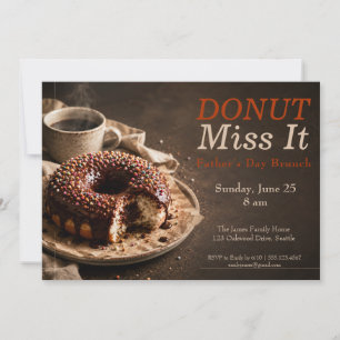 Vatertags-Brunch-Einladung – Donuts & Kaffee Einladung