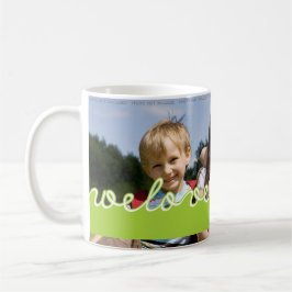 Vatertags-Liebe-Großvater-Foto-Grün-Text-Entwurf Tasse