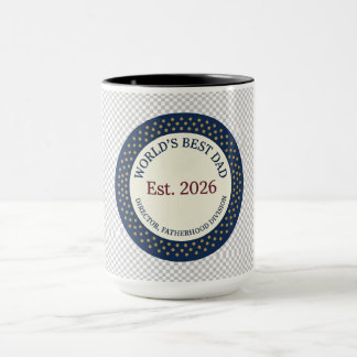 Vatertags-Tasse - Runde Plakette Weltbester Vater  Tasse
