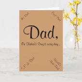 Vatertagsausdrücke Karte (Gelbe Blume)