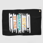 Vatertagsgeschenk | Bester Opa nach Par Golfhandtuch (Horizontal)