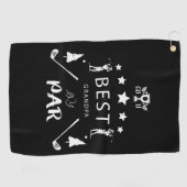 Vatertagsgeschenk | Bester Opa nach Par Golfhandtuch (Horizontal)