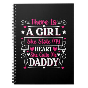 Vatertagsgeschenk Ein Mädchen ruft mich Daddy an Notizblock