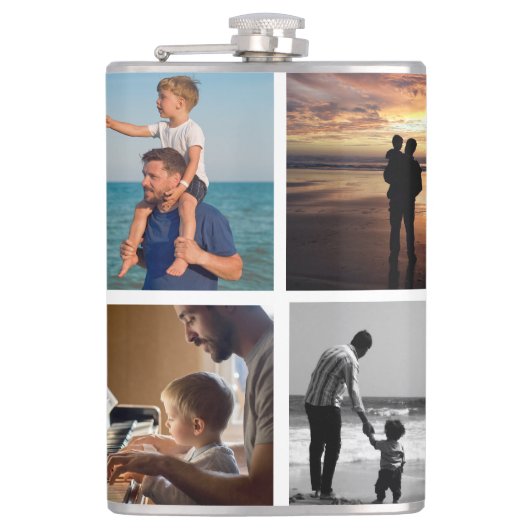 Vatertagsgeschenk für Papa | Benutzerdefiniertes F Flachmann (Vorderseite)