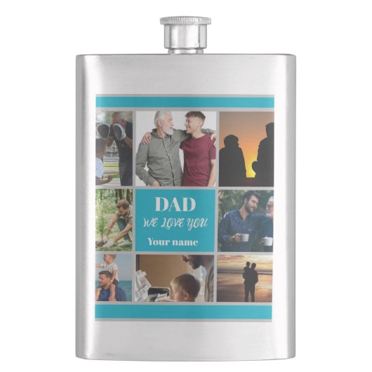 Vatertagsgeschenk für Papa | Benutzerdefiniertes F Flachmann (Vorderseite)