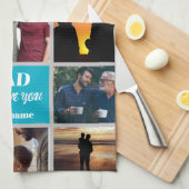 Vatertagsgeschenk für Papa | Benutzerdefiniertes F Geschirrtuch (Viertel Falte)
