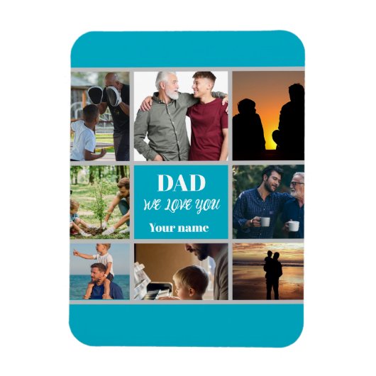 Vatertagsgeschenk für Papa | Benutzerdefiniertes F Magnet (Vertikal)