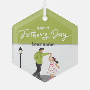 Vatertagsgeschenk für Papa Benutzerdefiniertes F Ornament Aus Glas