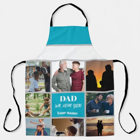 Vatertagsgeschenk für Papa | Benutzerdefiniertes F Schürze (Vorderseite)