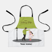 Vatertagsgeschenk für Papa | Benutzerdefiniertes F Schürze (Vorderseite)