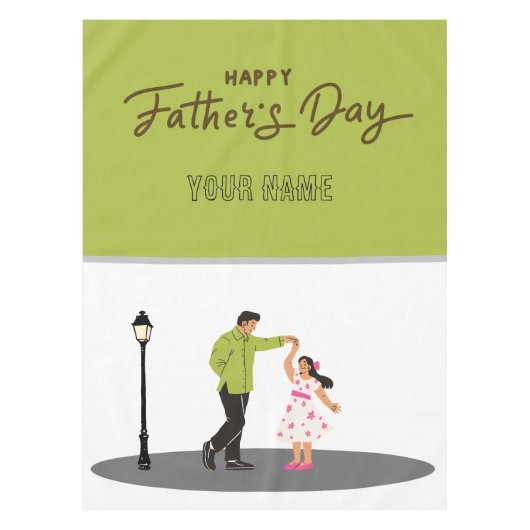 Vatertagsgeschenk für Papa | Benutzerdefiniertes F Tischdecke (Vorderseite)