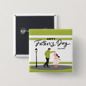 Vatertagsgeschenk für Papa | Benutzerfoto & Name Button (Vorne & Hinten)