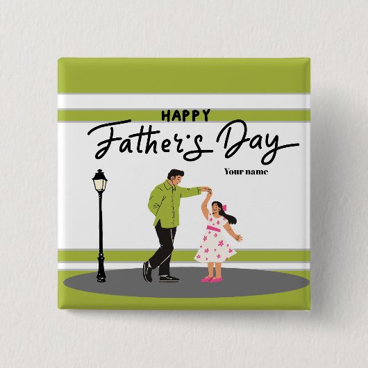 Vatertagsgeschenk für Papa | Benutzerfoto & Name Button (Vorderseite)