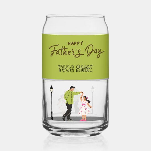 Vatertagsgeschenk für Papa | Benutzerfoto & Name Dosenglas (Vorderseite)