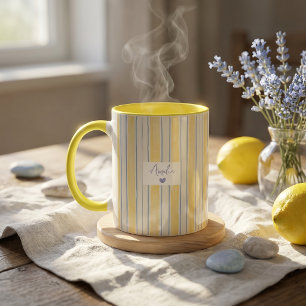 Vatertagsgeschenk für Papa Gelbe Streifen Tasse