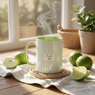 Vatertagsgeschenk für Papa Grüne Streifen Tasse