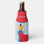 Vatertagsgeschenk für Supper Dad Flaschenkühler (Flaschenvorderseite)