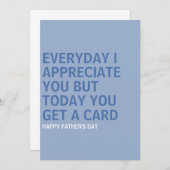 Vatertagsgeschenk für Vater Dankeskarte (Vorne/Hinten)