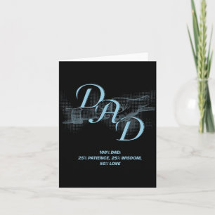 Vatertagsgeschenk – Geduld Weisheit Liebe Papa Zit Karte