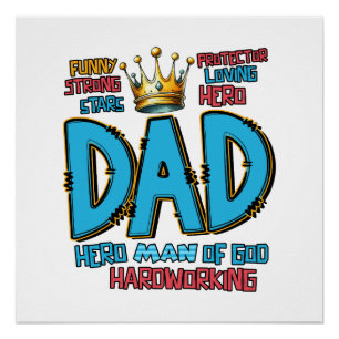 Vatertagsgeschenk   Heldenmann Poster