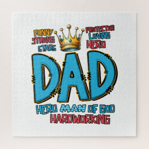 Vatertagsgeschenk Heldenmann Puzzle