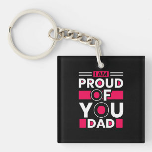 Vatertagsgeschenk Ich bin stolz auf Ihren Vater Schlüsselanhänger