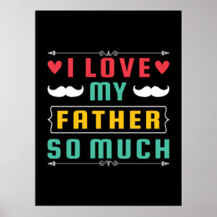 Vatertagsgeschenk Ich Liebe meinem Vater so viel Poster