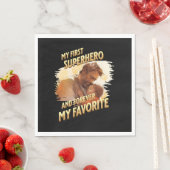 Vatertagsgeschenk | Mein erster Superheld Serviette (Beispiel)