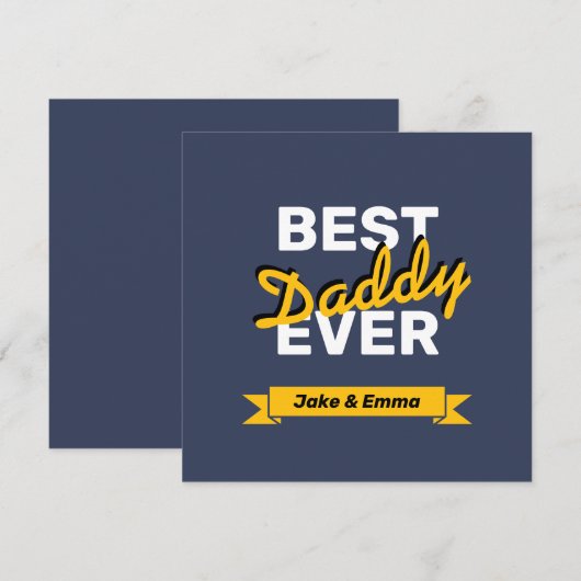 Vatertagsgeschenk | Personalisierte Karte (Vorne/Hinten)