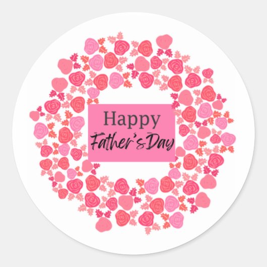 Vatertagsgeschenk Runder Aufkleber (Vorderseite)