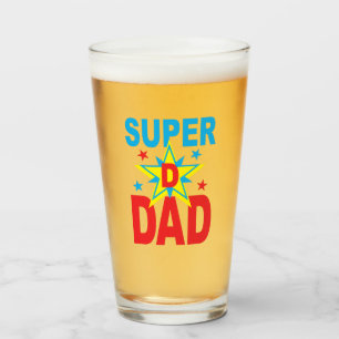Vatertagsgeschenk - Super Hero Vater trinkt Glass Glas