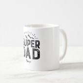 Vatertagsgeschenk, Super Papa, Kundenname Kaffeetasse (VorderseiteRechts)