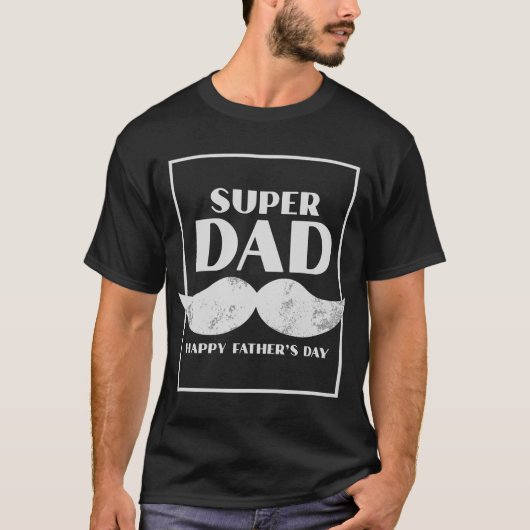 Vatertagsgeschenk, Super Papa T-Shirt (Vorderseite)