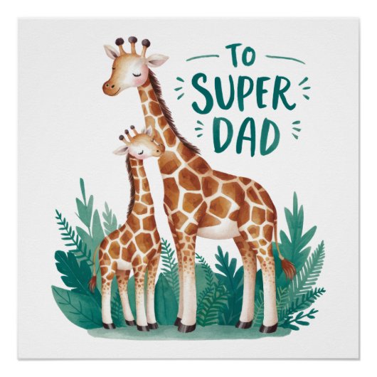 Vatertagsgeschenk | To Super Vater Poster (Vorderseite)