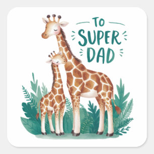 Vatertagsgeschenk To Super Vater Quadratischer Aufkleber