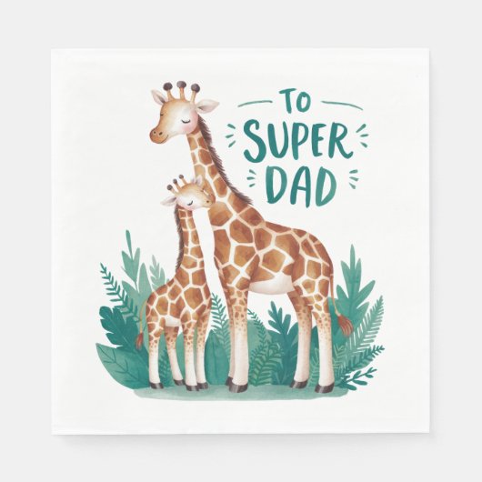 Vatertagsgeschenk | To Super Vater Serviette (Vorderseite)