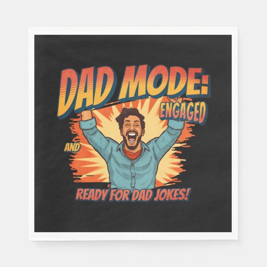 Vatertagsgeschenk | Vater-Modus Serviette (Vorderseite)