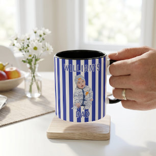 Vatertagsgeschenke für Papa Blaue Streifen Tasse