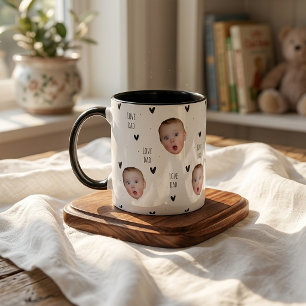 Vatertagsgeschenke für Papa Schwarzes Herz Tasse