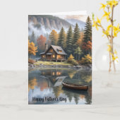 Vatertagskabine mit Ruderboot Karte (Gelbe Blume)