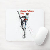 Vatertagskarte Arborist / Baumchirurgen Kettensäge Mousepad (Mit Mouse)
