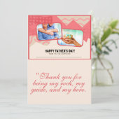 Vatertagskarte Dankeskarte (Stehend Vorderseite)