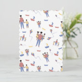 Vatertagskarte Einladung (Stehend Vorderseite)