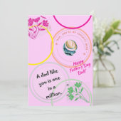 Vatertagskarte Einladung (Stehend Vorderseite)