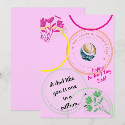 Vatertagskarte Einladung (Vorne/Hinten)