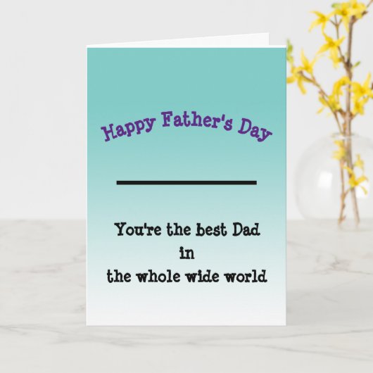 Vatertagskarte - Funny Karte (Gelbe Blume)