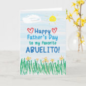 Vatertagskarte für Abuelito Karte (Gelbe Blume)