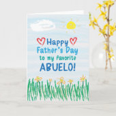 Vatertagskarte für Abuelo Karte (Gelbe Blume)