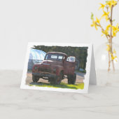 Vatertagskarte für antike Lkw (Großdruck) Karte (Gelbe Blume)