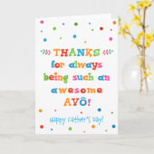 Vatertagskarte für Avô Karte (Gelbe Blume)